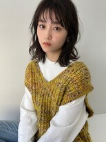 ソヨン 京都店(SOYON)&nbsp;暗髪 シースルーバング 鎖骨ミディアム