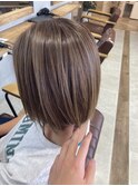 【EIGHT上尾】お客様スタイル_デザインカラー_ミディアム
