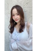 韓国前髪顔周りロング×デザインカラー[心斎橋/髪質改善]