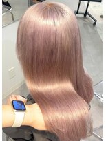 ユーフォリア 渋谷グランデ(Euphoria SHIBUYA GRANDE) 髪質改善 ケアブリーチ ダブルカラー ピンクベージュ