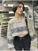 大人ショートボブ丸みショートカットマッシュショート20代30代