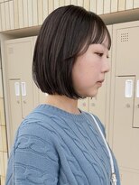 パークレーン アイス イヴェン(park lane ICI yeven)&nbsp;ラベンダーグレージュ　切りっぱなしボブ　顔まわり　栄ボブrena