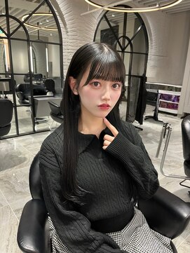 バレット 表参道(VALETTE) 可愛い前髪カット/艶グレージュ