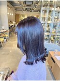 20代30代40代髪質改善顔まわりレイヤー艶感ダークラベンダー