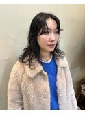 ゆるふわミディアムニュアンスパーマ