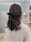 アレンジ　艶髪　髪質改善　ヘアセット　編みおろし　顔まわり