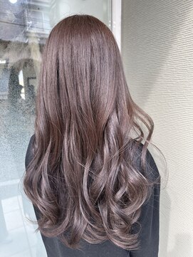 シルエット 美容室 【美髪ブラウン】小顔韓国風ロングレイヤー