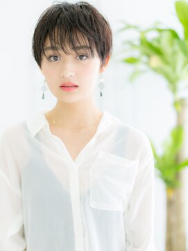 レアワンハナレ センター北美容院(lea/1 HANARE) センター北/髪質改善/前髪パーマ×小顔フェザーショートh