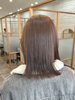 ルナス 福岡天神(LUNAS) 【LUNAS】オリーブグレージュ/切りっぱなしボブ/韓国