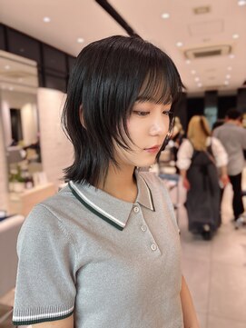 ステア ケース(stair case) 韓国ミディアムレイヤーボブ黒髪髪質改善トリートメント