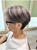 白髪ぼかしハイライトカラー