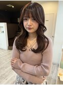 韓国ヘア/レイヤースタイル/レイヤーカット/グレージュ/20代人気