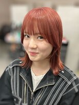 ジエクトカナウ 梅田&nbsp;【顔周り似合わせカット】ボブ/ペールオレンジ