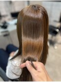 シフォンベージュストレート