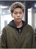 スパイキーショート/ブロンド/ブリーチカラー/抜きっぱなし