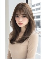 ダル 渋谷/表参道(DAL.)&nbsp;マットベージュ大人の透け感ローレイヤーミディアムレイヤー