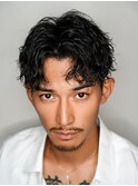ツイストスパイラルパーマ アップバング 鹿児島メンズ