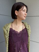 ヘアーアイストゥーレ(HAIR ICI TRE)&nbsp;ミニボブダークブラウン　プツッとボブ　顎ラインボブ