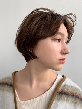 ローウェ 名駅(Louwe) 切りっぱなし小顔ボブ,丸みショート[名駅/名古屋駅前]