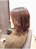 20代30代  ミディアム イヤリングカラー ツヤ髪 大人かわいい