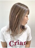 【FOLK】透明感インナーシルバー☆似合わせ外ハネミディアム♪