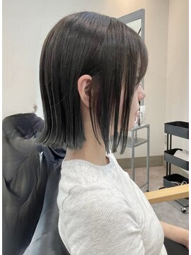 アジアエス 谷山 清和店(asia s) きりっぱなし　オリーブカラーヘア