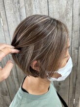 エガオ 藤沢店(EGAO) 白髪ぼかしベージュハイライト