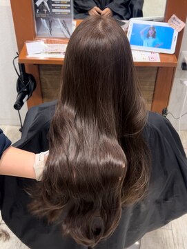 シエル 難波店(CIEL) 【ツヤツヤグレージュ】#ブリーチなしダブルカラー#Kotona