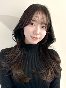 アンカーバイナチュラル(anchor by natural) 韓国風/レイヤー/小顔/前髪カット/髪質改善/グレージュ/透明感