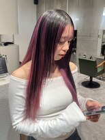 モニカ 栄店(MONIQA)&nbsp;ピンク × 黒 / インナーカラー