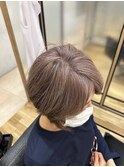 【篠原】流行りの白髪ぼかしハイライトでベージュほんのりピンク