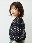 #暗めカラー　#くせ毛風パーマ　#ミセスボブスタイル