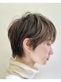 ショートヘア/ショートボブ/グレージュ