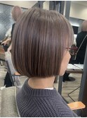 カラー剤だけの白髪ぼかし／ミニボブ