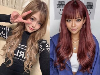 プレス(PREss)の写真/当日予約OK【カラー＋エクステ40本￥9980】【カラー￥3990Wカラー￥9990】巻ける最高級エクステ80本￥17990