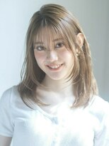 エミュ 表参道 青山(emu)&nbsp;【emu 井上信洋】透明感ベージュとレイヤーセミディ【エミュ】