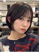 ミニボブ丸みボブ小顔ボブロブタンバルモリ外ハネボブ大人ボブ