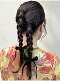 髪質改善パーマ透明感カラーダブルカラーブリーチ