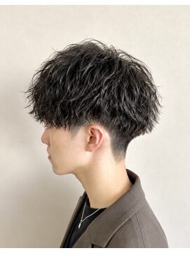 フラグス(FLAGS) 黒髪マッシュ×ツイストスパイラルパーマ×ツーブロック