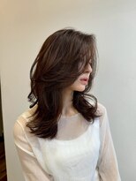 エメ 北花田(Aime)&nbsp;艶感♪髪質改善カラー大人可愛いショコラベージュレイヤーロング