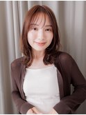 シースルーバング/くびれミディ/レイヤーカット/顔周りレイヤーe