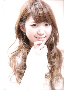 ホラン(HoLan) HoLan/sstyle☆柔らかウエーブx斜めバングミルクティーカラー☆