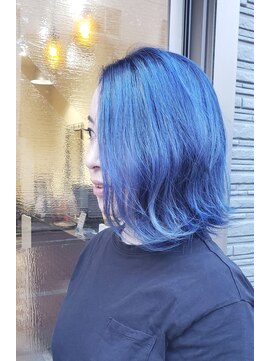 サムブリッジ(SOMEBRIDGE) ★ホワイトブルーのネイビーインナーカラー★【SOMEBRIDGE亀有】