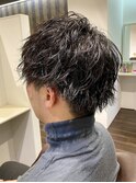ツーブロック、ツイストスパイラルパーマ