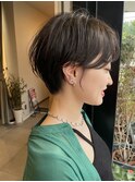 ショートボブパーマ20代30代40代イヤリングカラー大人可愛い
