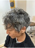 名古屋天白区梅ヶ丘イケオジパーマスパイラルパーマ