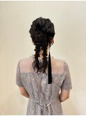 変形ツイン　ヘアアレンジ