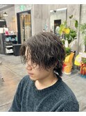 メンズウルフメンズカット波巻きパーマメンズパーマ