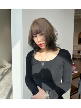 ブランニューロミエ 野田阪神店(Brand new lomie) エアリーウルフ ルーツカラー/髪質改善カラー/ケアブリーチ