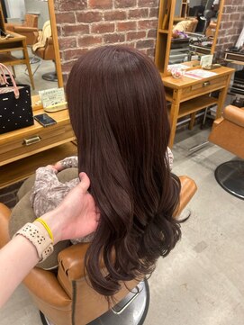 山野愛子美容室 銀座店 ラベンダーカラー×波巻き×韓国